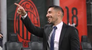 Milan director Moncad in the stands for Bologna v Genoa