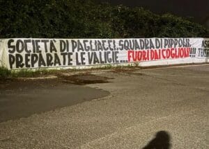 Roma fans unleash fury on players and Friedkin with scathing banner
