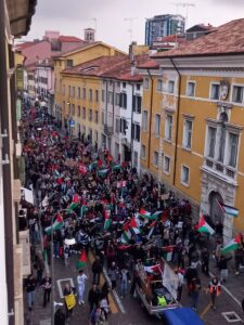 Pro-Palestinian protest in Udine ahead of Italy-Israel match