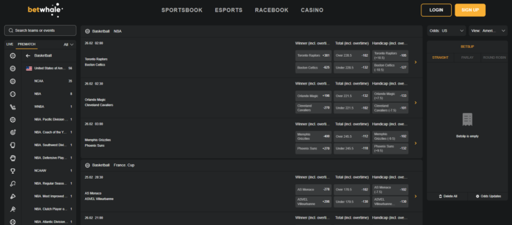 BetWhale Offshore Sports Betting Site
