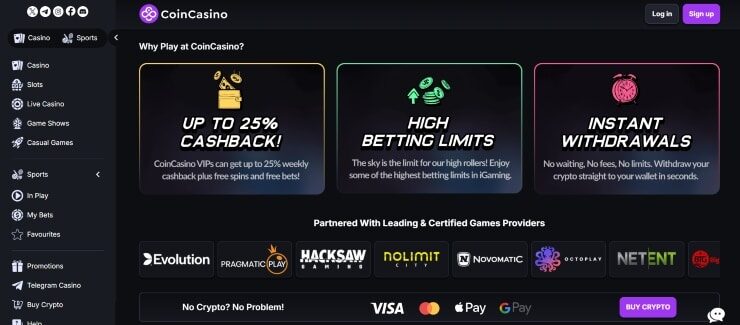 anonymous betting sites CoinCasino Sports Betting