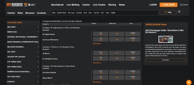 MyBookie - safe and secure platform for live sports betting