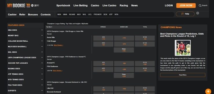 MyBookie - one of the best Italian Serie A online sportsbooks