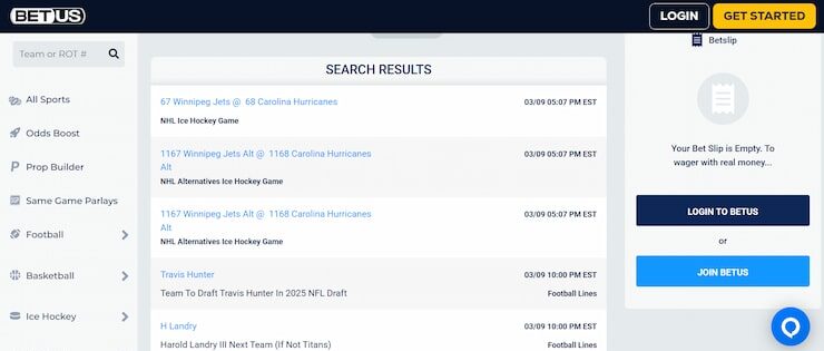 BetUS - one of the best sites for sports betting in South Carolina