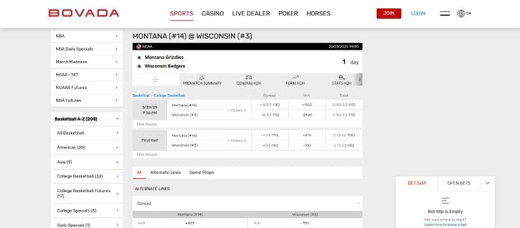 Bovada - top rated site for sports betting in Wisconsin