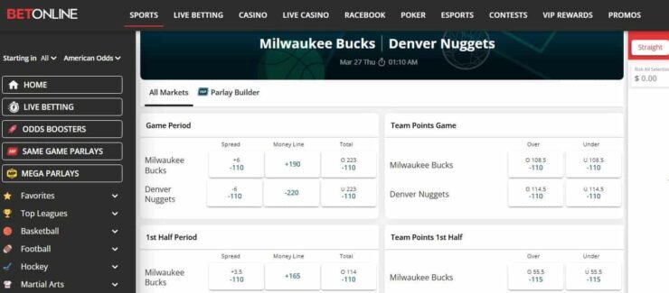 BetOnline - overall best site for sports betting in Wisconsin