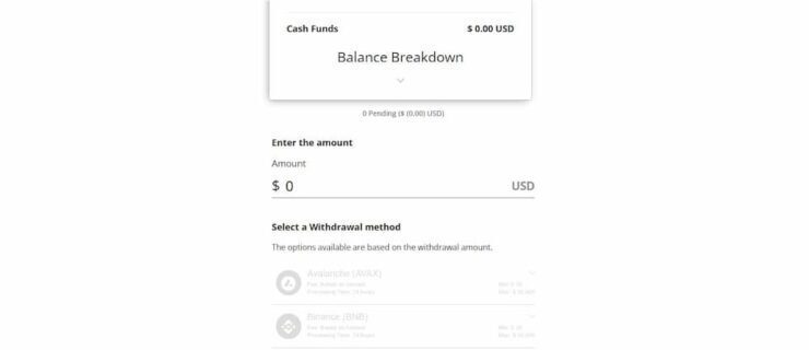 BetOnline withdrawal funds form