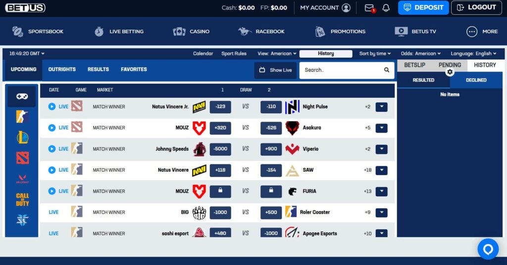BetUS - one of the most trusted esports betting sites