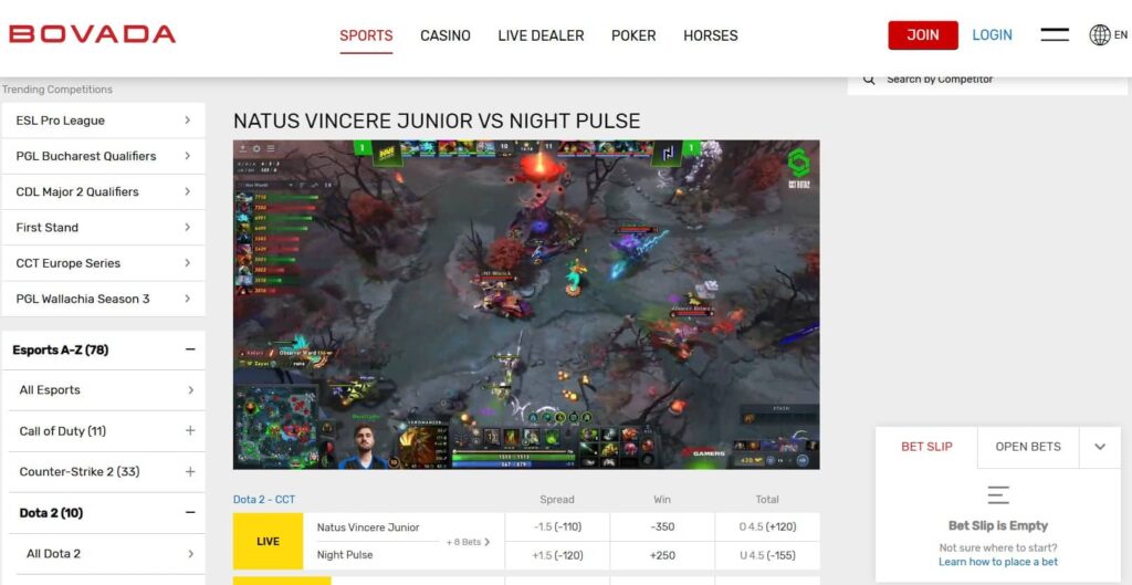 Bovada - top-rated esports online sportsbook