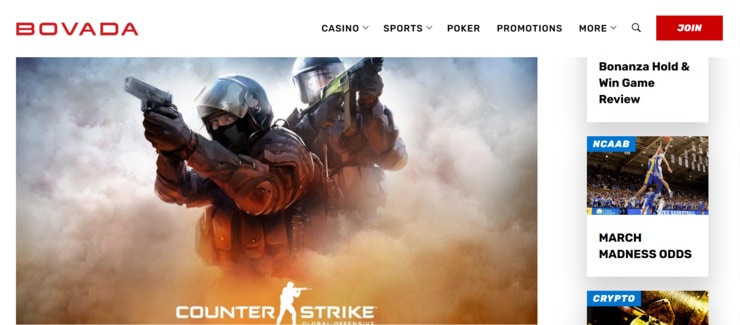Bovada - top rated CSGO sportsbook