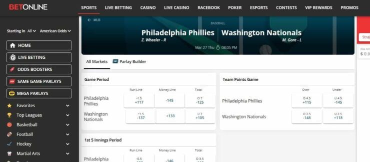 BetOnline - the best site for sports betting in Delaware