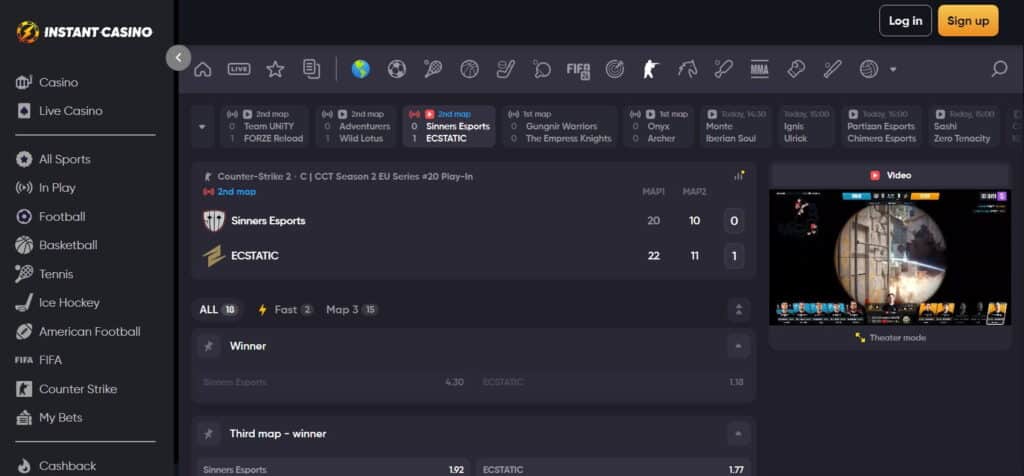 Instant Casino - one of the most trusted betting sites without verification needed