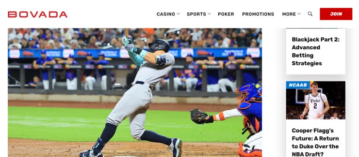 Bovada - trusted site for baseball betting