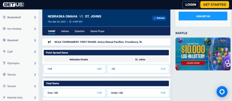 BetUS - one of the sharpest sportsbooks for US players