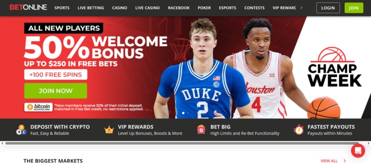 BetOnline - overall best site for sports betting in Missouri