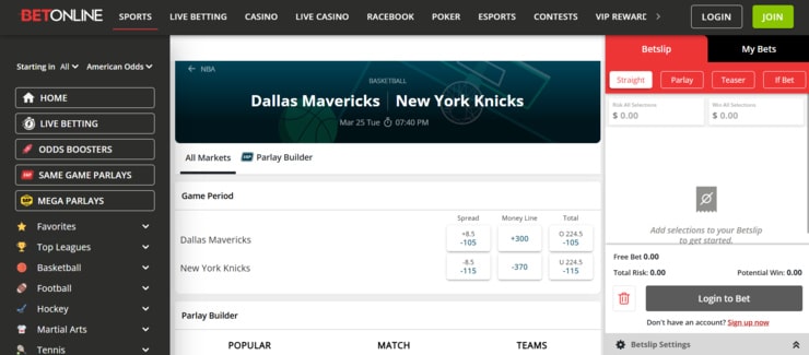 wager at BetOnline
