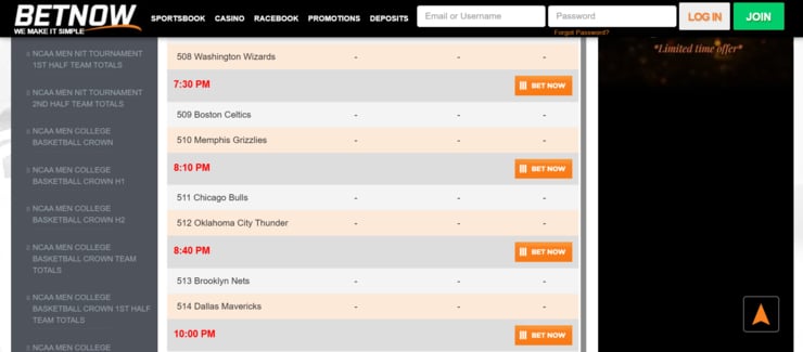 BetNow - one of the top sportsbooks in Oklahoma
