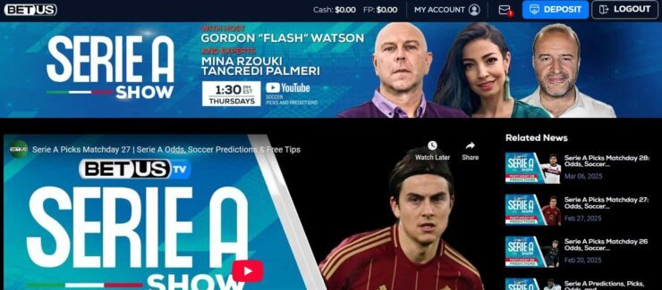 BetUS - one of the most trusted Serie A betting sites in the US