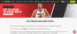 BetOnline welcome bonus offer details