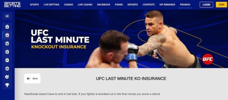 Sportsbetting.ag bet insurance option information