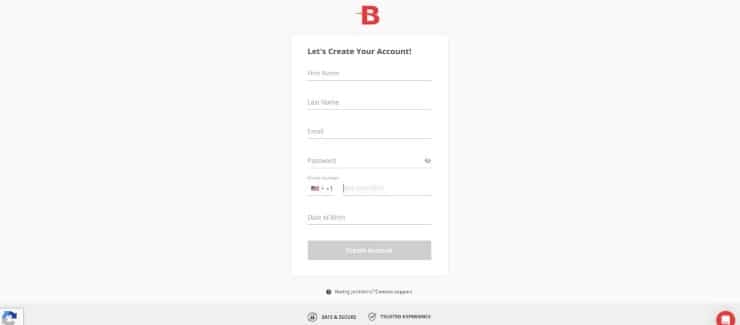Best Betting Sites BetOnline Step 2 Register
