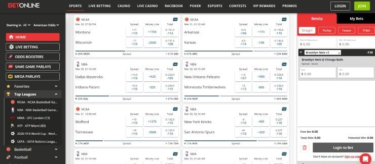 BetOnline Step 1 Choose Your Texas Sports Betting Site