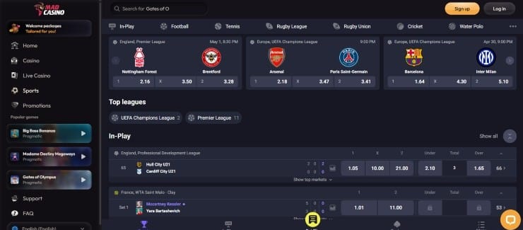 MadCasino - reliable new UK sports betting site