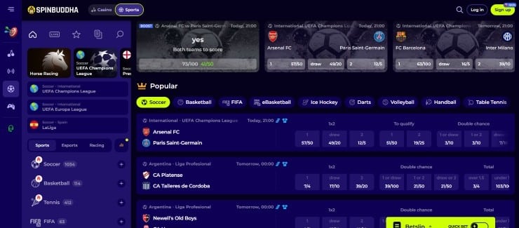SpinBuddha - one of the best new sports betting sites in the UK