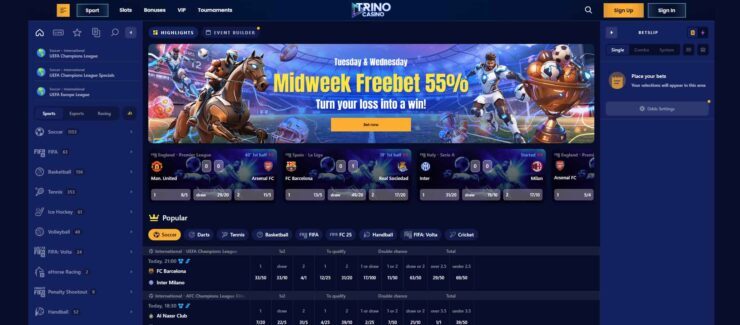 Trino - one of the best UK bettig sites