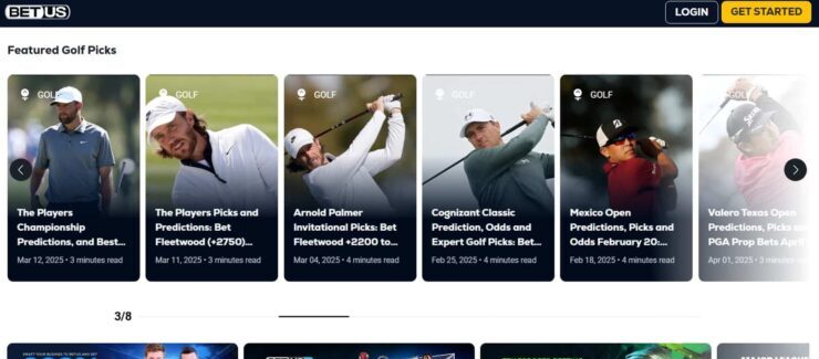 BetUS - one of the most trusted golf betting sites