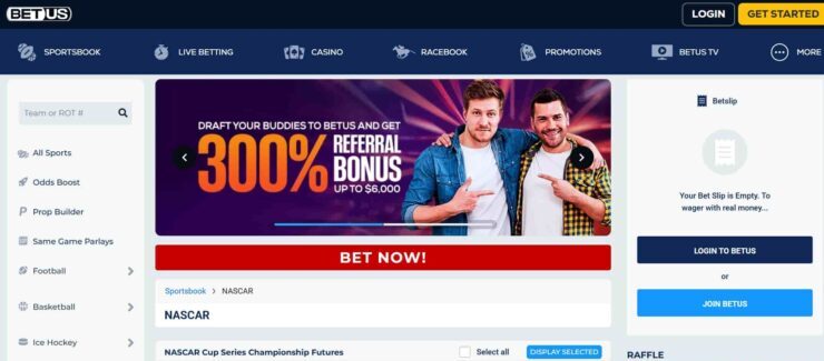 BetOnline - one of the most trusted NASCAR betting sites
