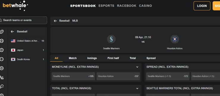 BetWhale - top rated Washington State betting site