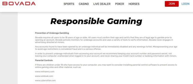 responsible gambling bovada safer gambling
