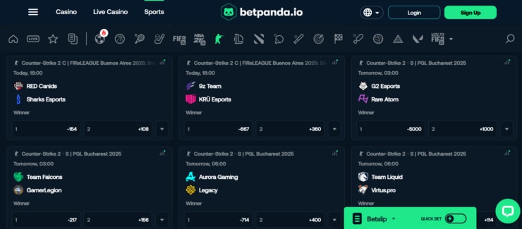BetPanda - one of the most trusted crypto esports betting sites