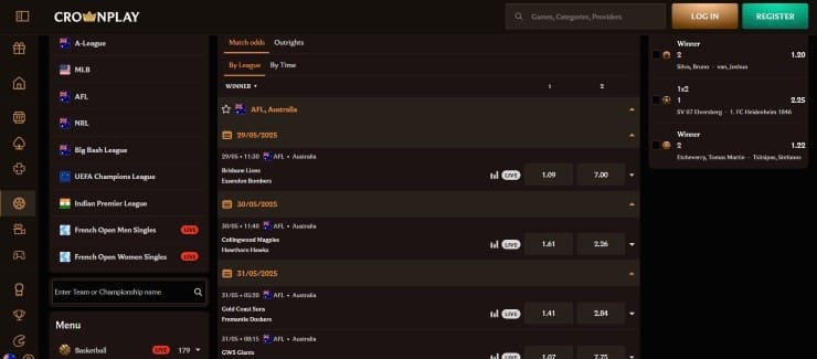 Crownplay - one of the best new sports betting sites in Australia