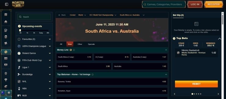Monsterwin - one of the most trusted betting sites not on Betstop