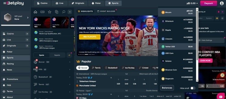 Betplay - top rated Tether sportsbook