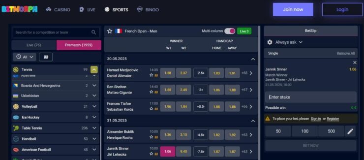 uk betting sites betmorph odds