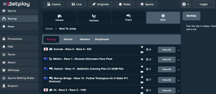 crypto betting sites betplay racing markets