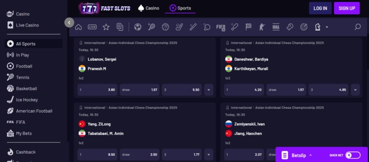 Fast Slots - one of the top rated online bookies in India