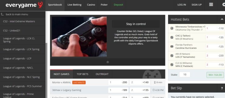 Everygame - one of the best LoL betting sites
