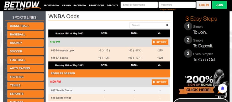 soccer betting sites BetNow sports odds