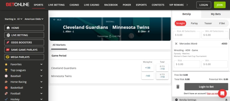 BetOnline - one of the best south dakota sports betting sites