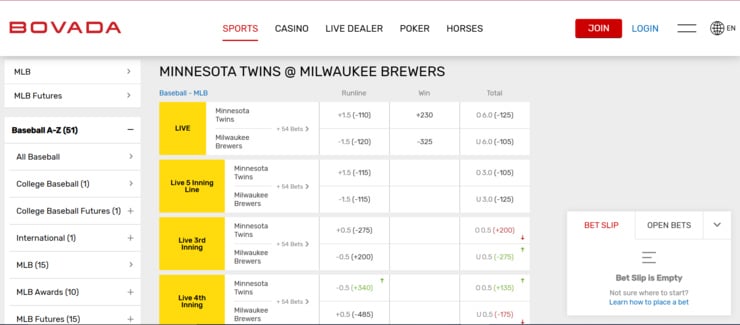 Bovada - one of the most trusted South Dakota sports betting sites