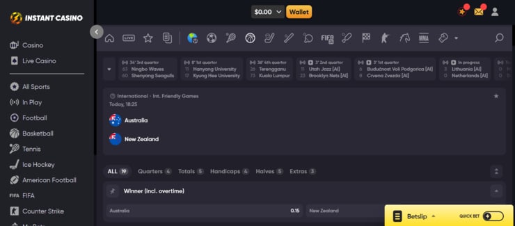 nz betting sites Start Betting Instant Casino