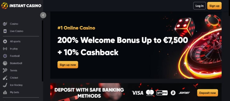 Instant Casino - the best sports betting site in India