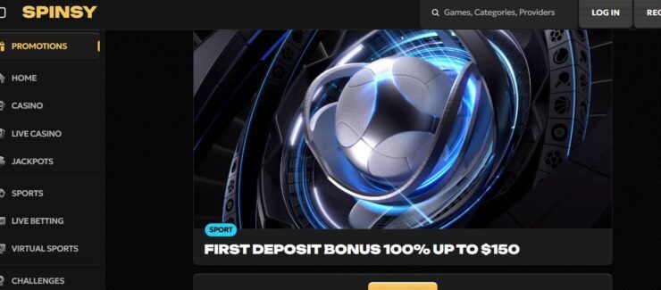 Spinsy welcome bonus offer