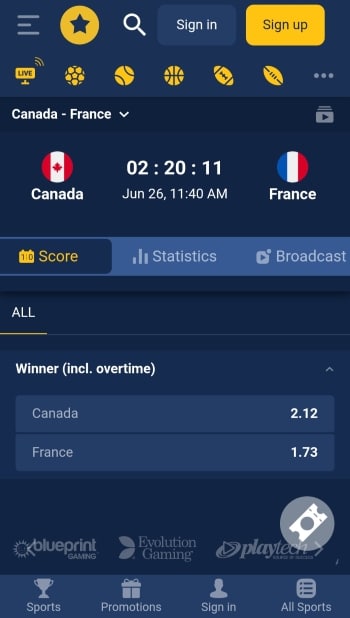 Jackpoty - overall best betting app in Canada 