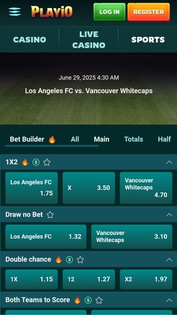 Playio - one of the best sports betting apps in Canada