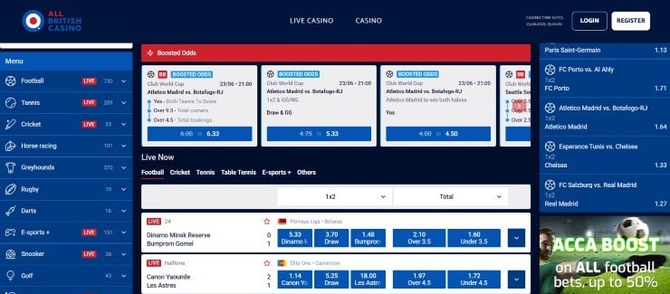 All British Sports - one of the most trusted betting sites in Ireland